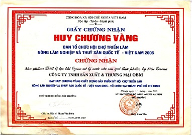 Thành tựu công ty máy ozone OBM đã đạt